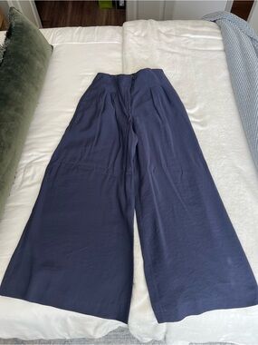 Anthropologie Navy Wide leg Pants